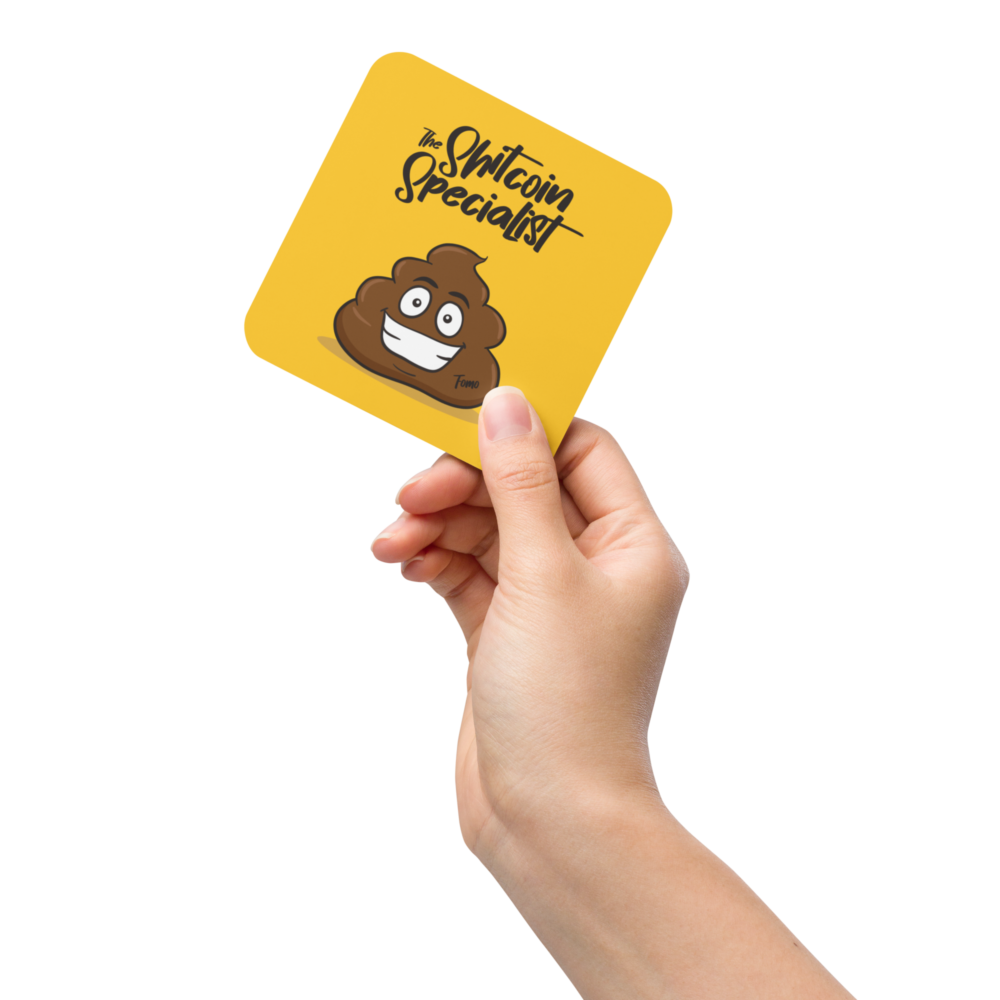 The Shitcoin Specialist Cork-Back Coaster