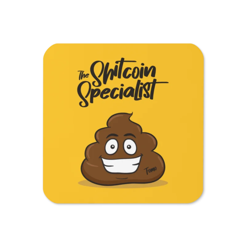 The Shitcoin Specialist Cork-Back Coaster