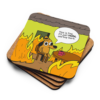 This Is Fine Meme Cork-Back Coaster