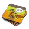 This Is Fine Meme Cork-Back Coaster