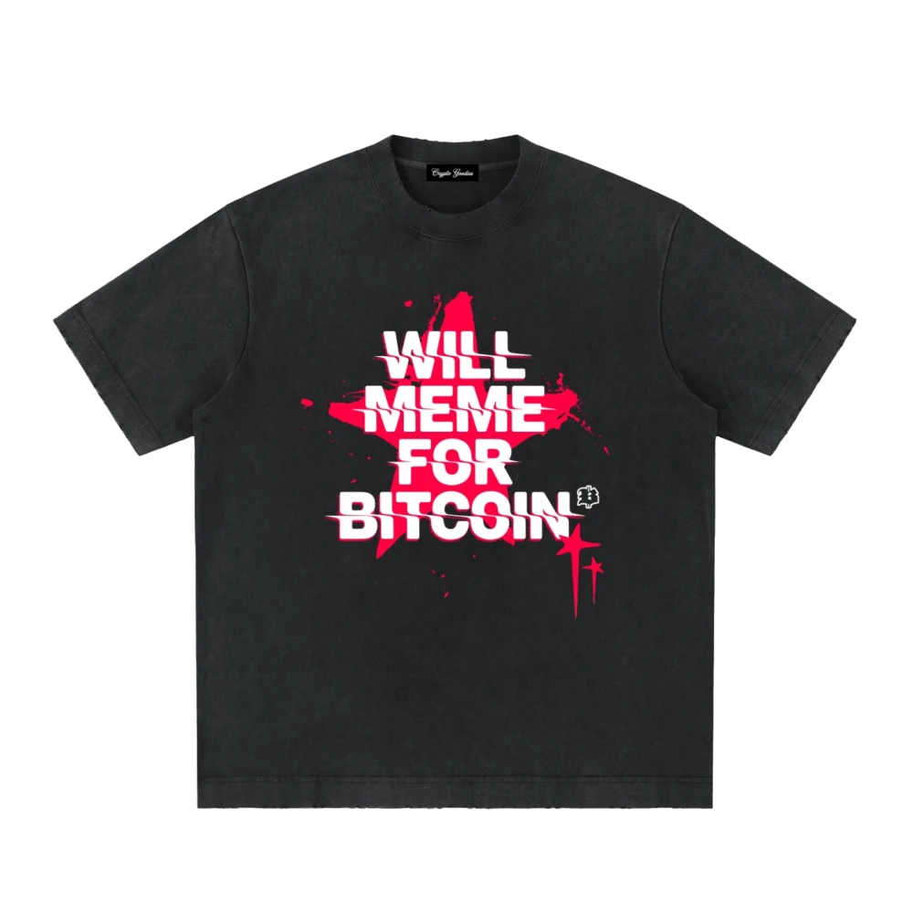 Will Meme For Bitcoin Heavyweight Vintage T-Shirt