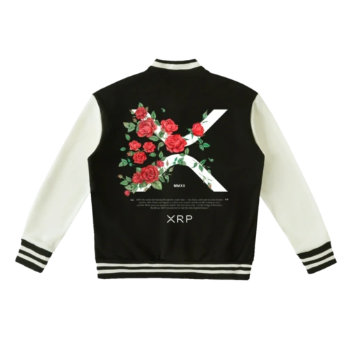 XRP & Roses Fleeced Varsity Jacket