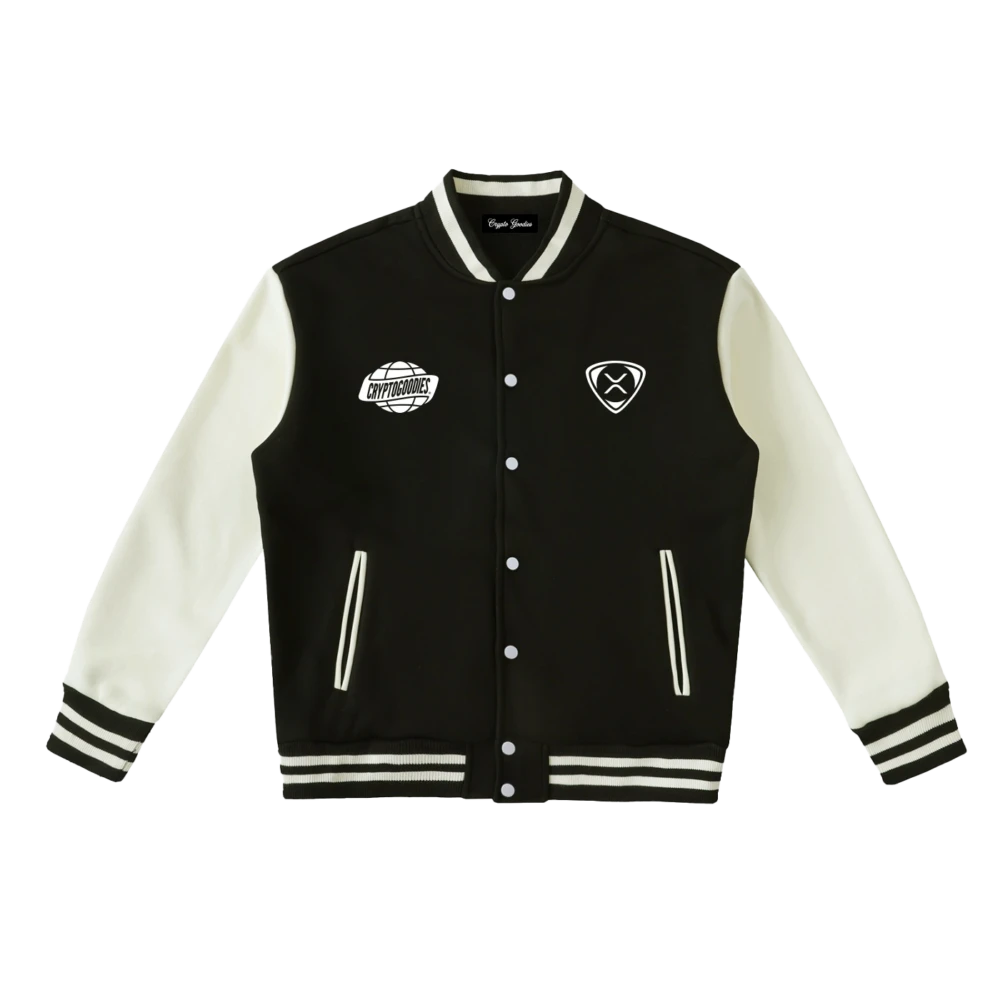 Shop - Xrp Roses Fleeced Varsity Jacket