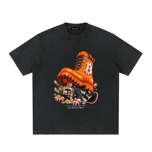 BTC: Crush The Bankster Heavyweight Vintage T-Shirt