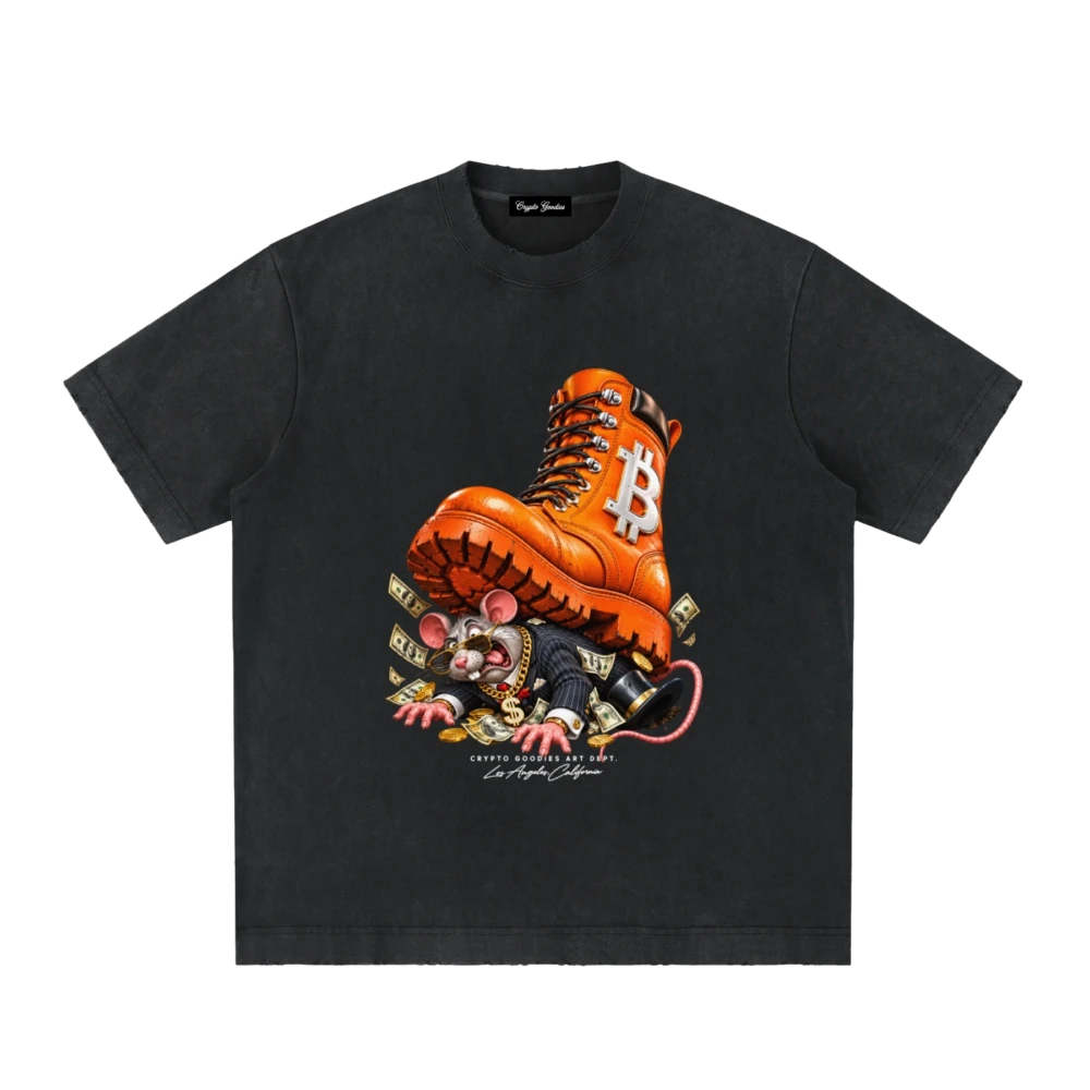 BTC: Crush The Bankster Heavyweight Vintage T-Shirt
