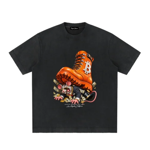 BTC: Crush The Bankster Heavyweight Vintage T-Shirt