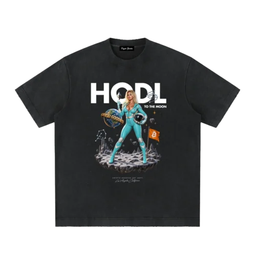 HODL To The Moon Heavyweight Vintage T-Shirt