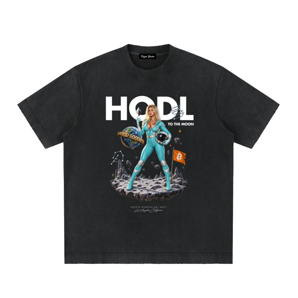 HODL To The Moon Heavyweight Vintage T-Shirt
