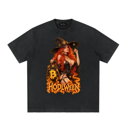 Hodlween x Bitcoin Diva Witch II Heavyweight Vintage T-Shirt
