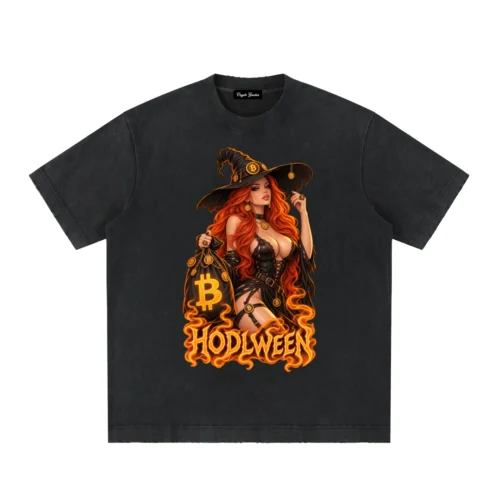 Hodlween x Bitcoin Diva Witch II Heavyweight Vintage T-Shirt
