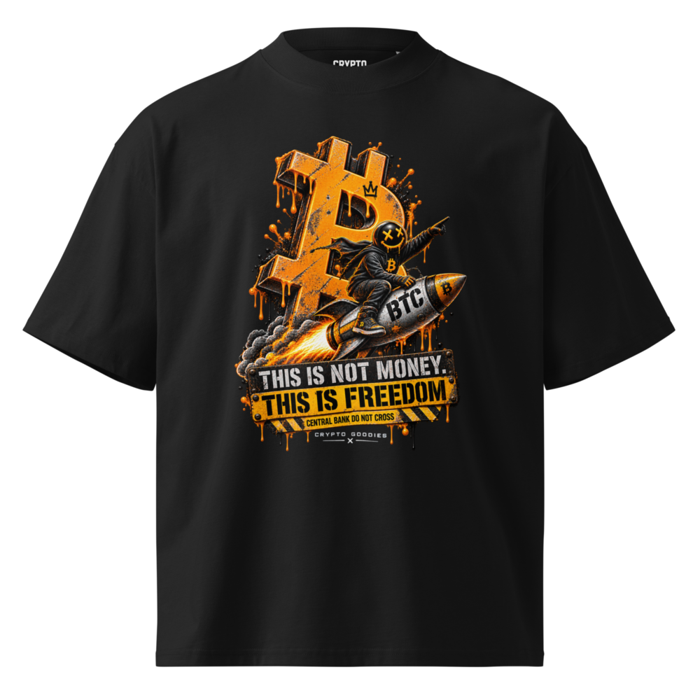 Bitcoin Rocket Man Oversized T-Shirt