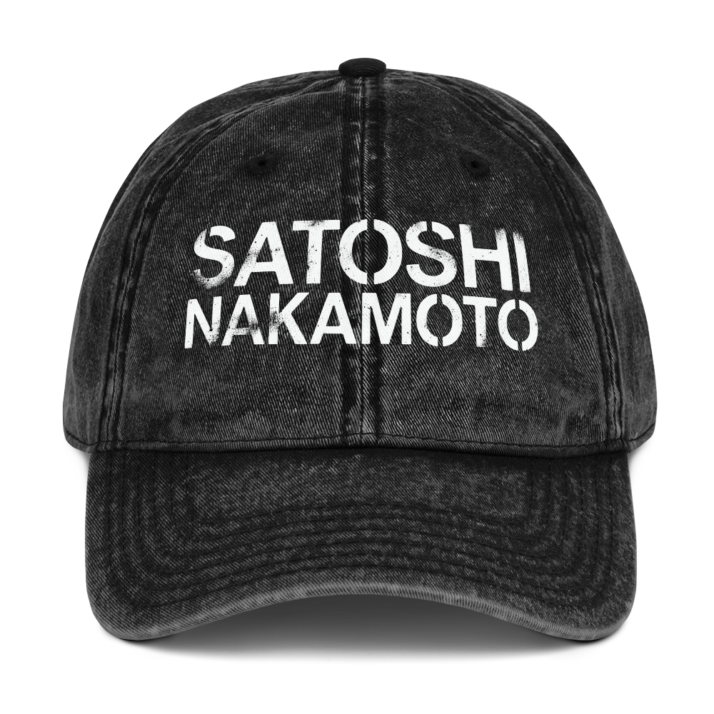 Satoshi Nakamoto Vintage Dad Cap