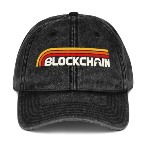 Blockchain UFO Vintage Dad Cap