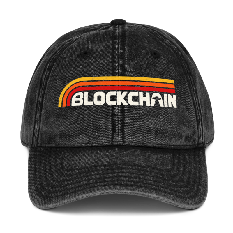 Blockchain UFO Vintage Dad Cap