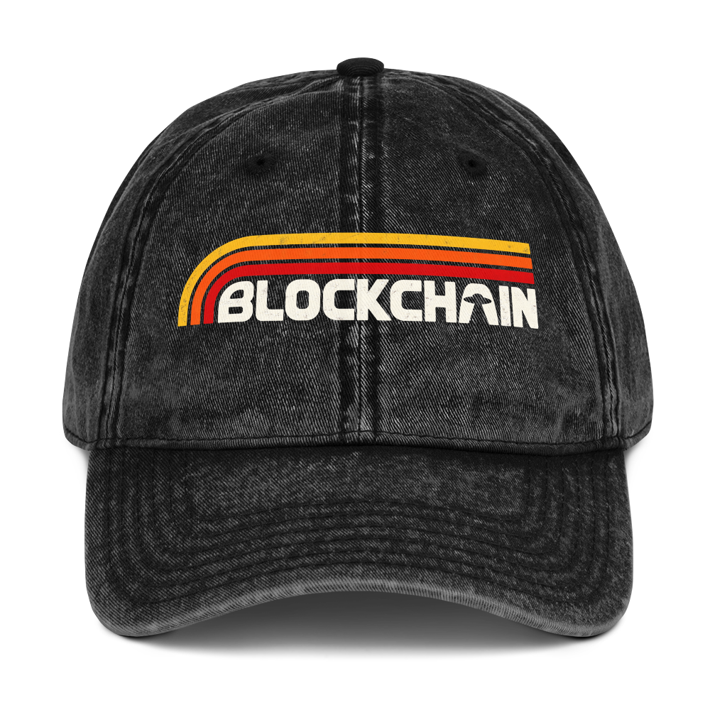 Blockchain UFO Vintage Dad Cap