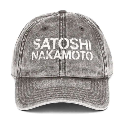 Satoshi Nakamoto Vintage Dad Cap