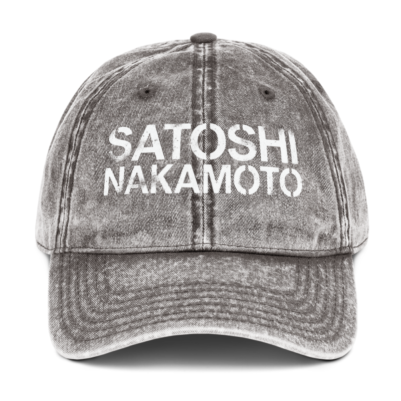 Satoshi Nakamoto Vintage Dad Cap