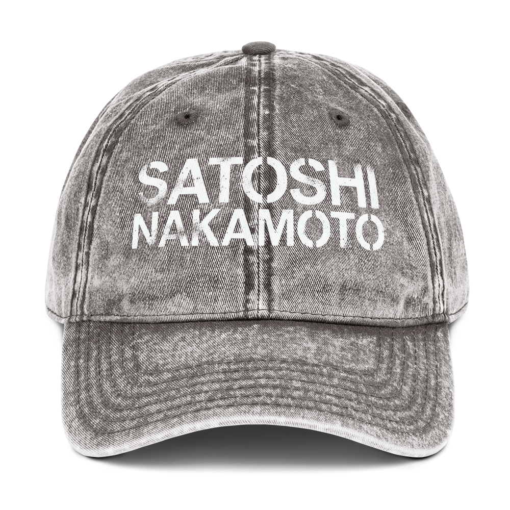 Satoshi Nakamoto Vintage Dad Cap