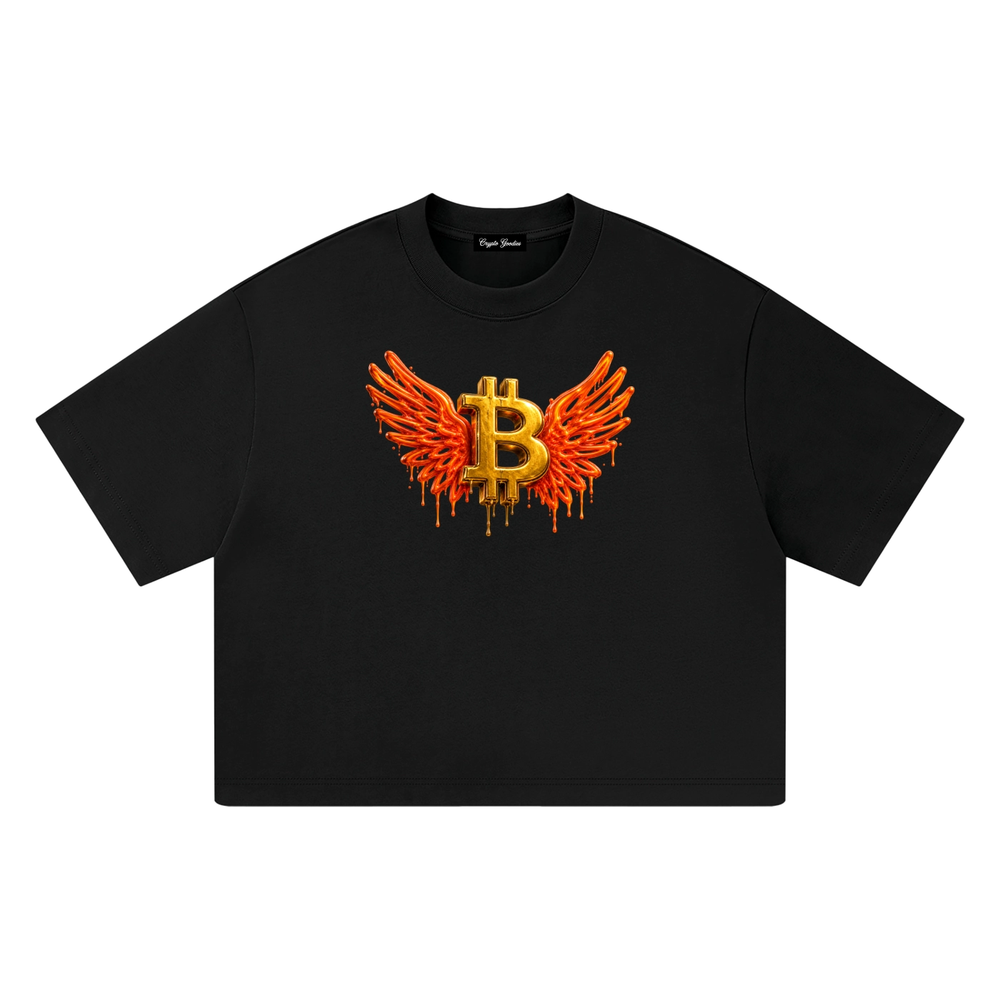 Bitcoin Angel Wings Heavyweight Boxy T-Shirt