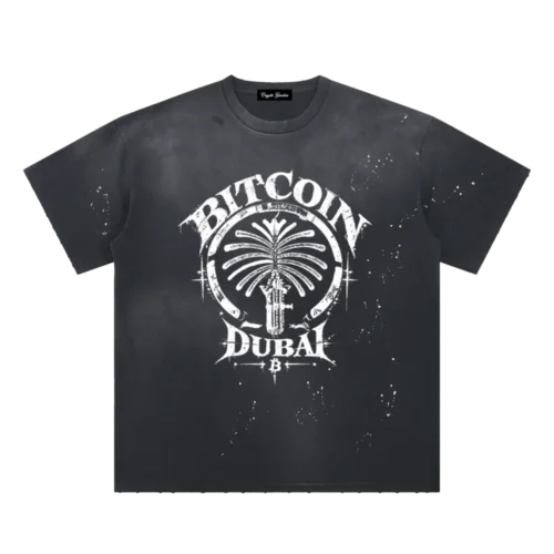 Bitcoin Dubai Paint Splatter T-Shirt