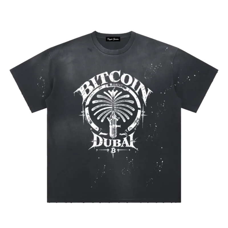 Bitcoin Dubai Paint Splatter T-Shirt