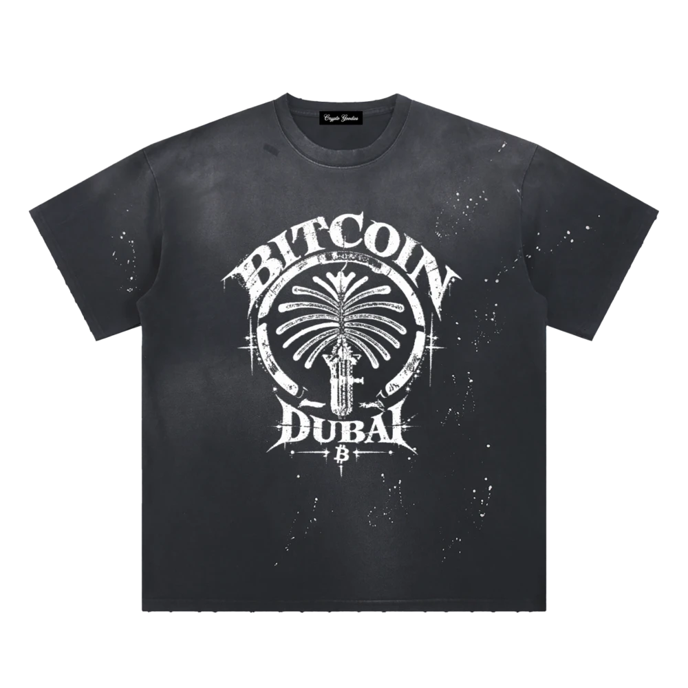 Bitcoin Dubai Paint Splatter T-Shirt