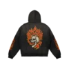 Bitcoin Flaming Skull Sun Faded Distressed Full-zip Hoodie - Image 2