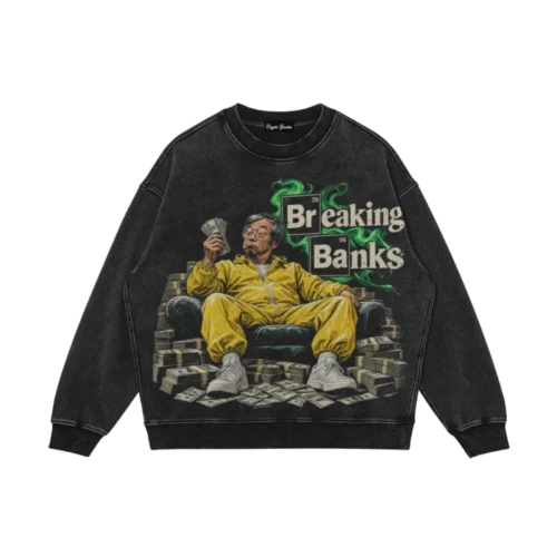 Breaking Banks Super Heavyweight Oversized Faded Sweatshirt