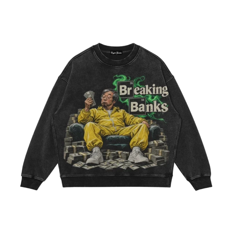 Breaking Banks Super Heavyweight Oversized Faded Sweatshirt
