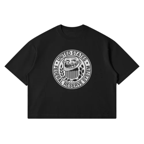 Troll Federal Reserve Distressed Oversized Tee
