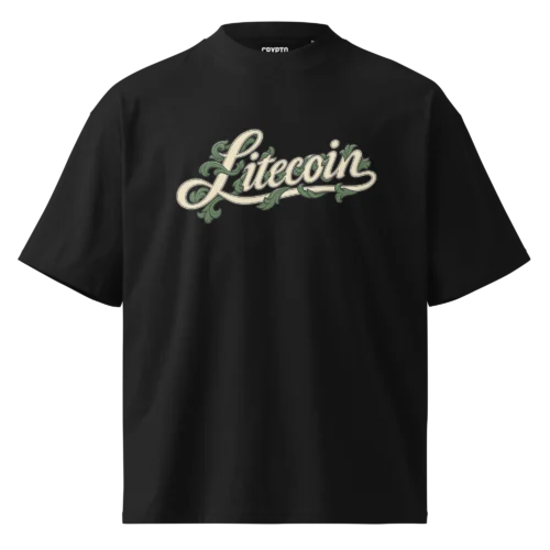 Litecoin Ornate Logo Oversized T-Shirt