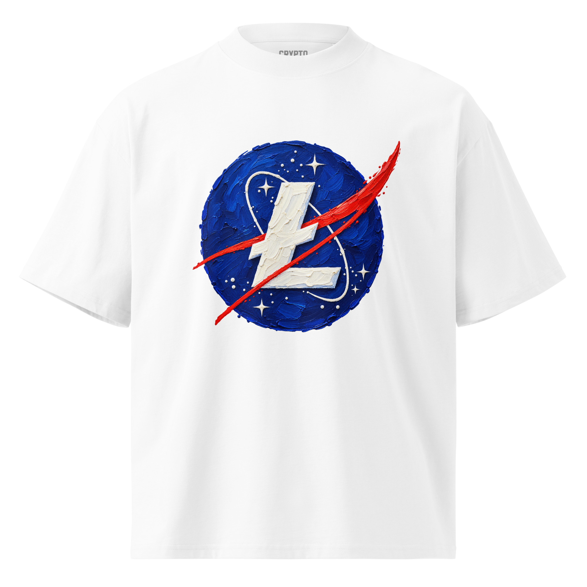 Litecoin Space Emblem Oversized T-Shirt - Image 3
