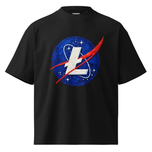 Litecoin Space Emblem Oversized T-Shirt