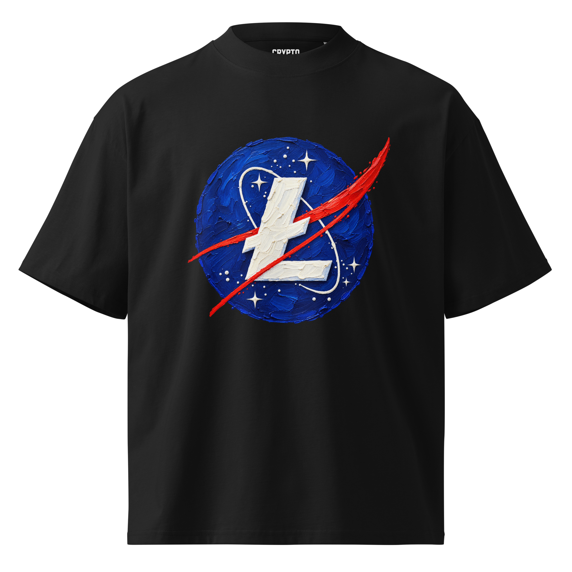 Litecoin Space Emblem Oversized T-Shirt