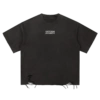 Nakamoto Skull Washed Black Distressed Tee