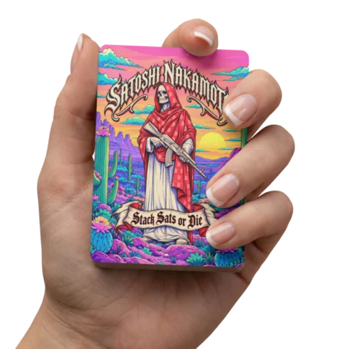 Satoshi Nakamoto Neon Desert Reaper Poker Playing Cards