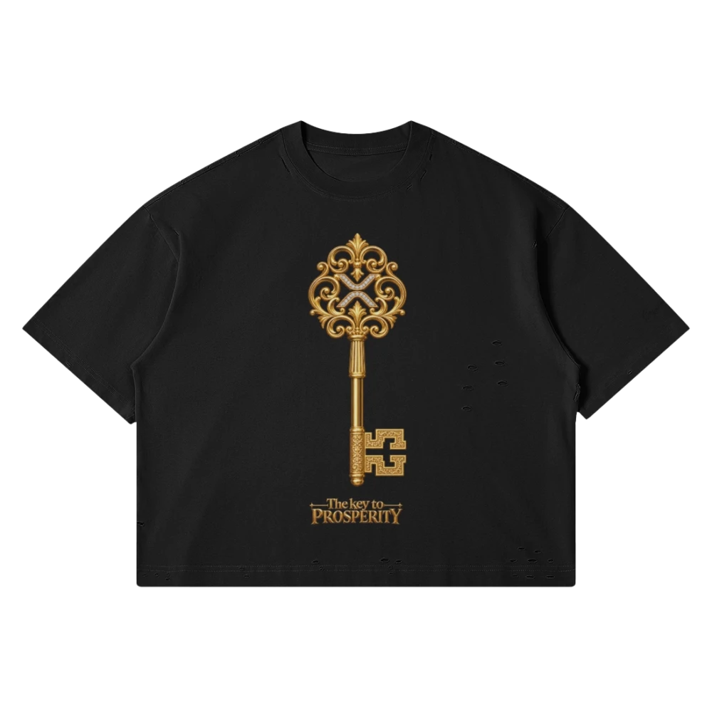 XRP: The Key to Prosperity Distressed Oversized Tee